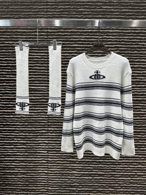 Vivienne Westhood Newly Arrived Striped Thickened Pullover with Sock Set