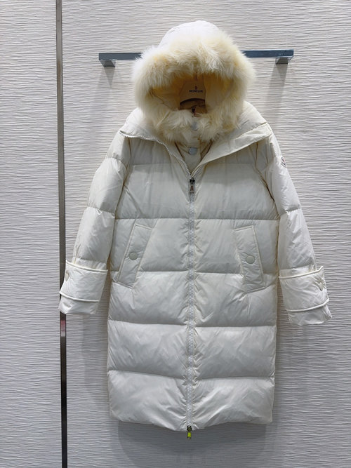 Moncler Unique Design Fox Fur - Collar Down Jacket for Warmth and Elegance