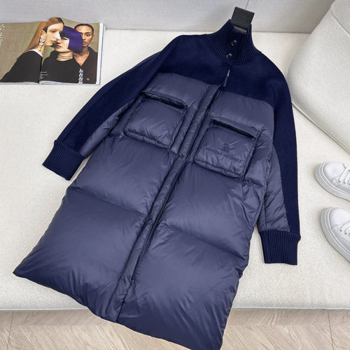 Brunello Cucinelli Stylish Spliced Wool Classic Os Cut Down Jacket