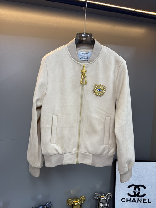 Schiaparelli Round Neck Pin with Metal Eye Ornament, Suitable for Jeans