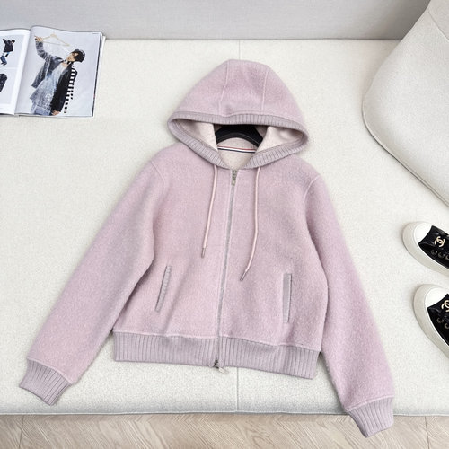 Thom Browne Stylish Woolen Baseball Cap Jacket for a Versatile Look