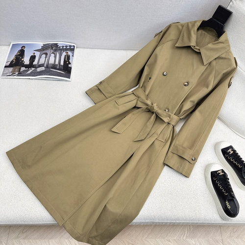 Dior Long Retro H-Shaped Trench Coat for Relaxed Look