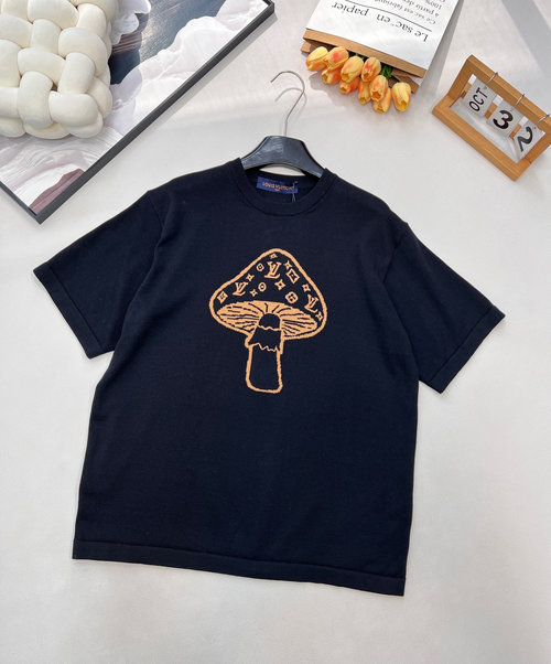 Louis Vuitton Cute Mushroom Knitted T-shirt with Monogram