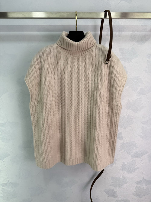 Brunello Cucinelli High-Neck Sleeveless Knit Vest for Layering