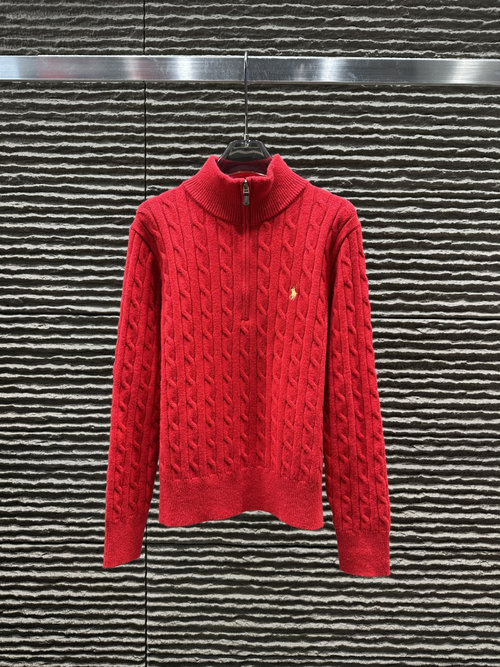 Polo Ralph Lauren New Arrival: Pony Half-High Collar Zippered Cardigan