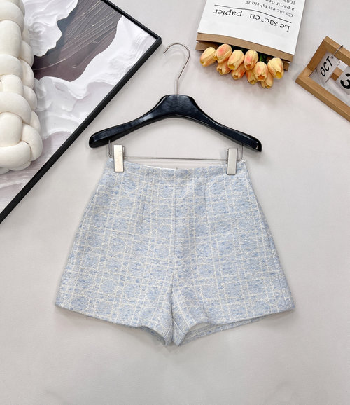 Dior Classic A - line Shorts Set with Vine Pattern