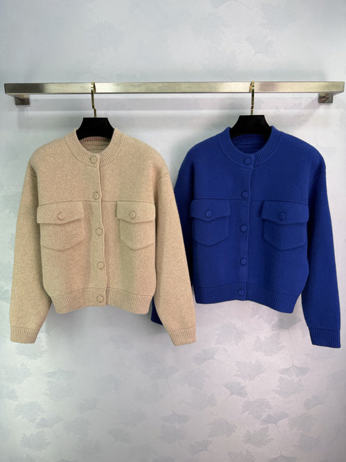 Fendi Relaxed-Fit Wool Knitted Cardigan with Front Pockets