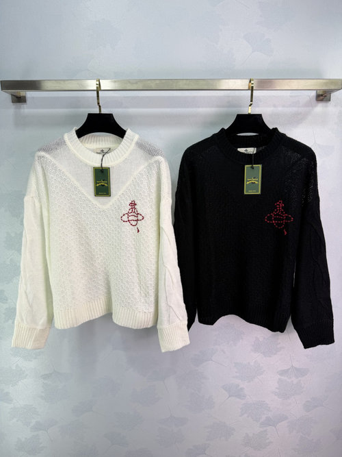 Vivienne Westhood Soft Knit Sweater with Saturn Logo, Cozy & Stylish