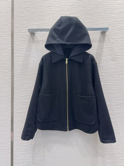 Fendi New Stylish and Slimming Double-sided Woolen Coat