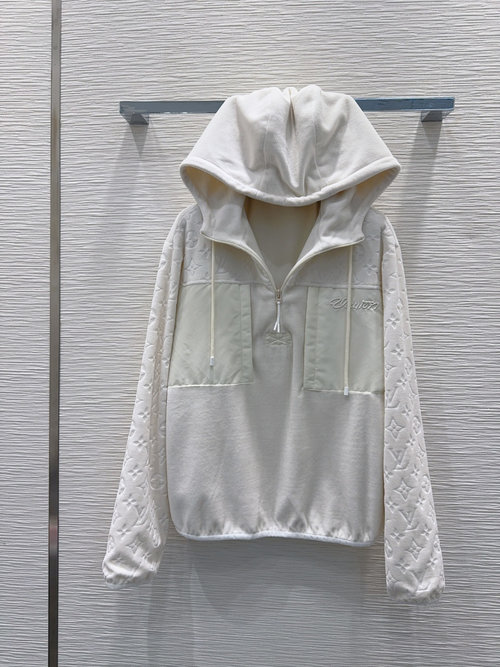 Louis Vuitton Velvet Hooded Top, Retro and Fashion