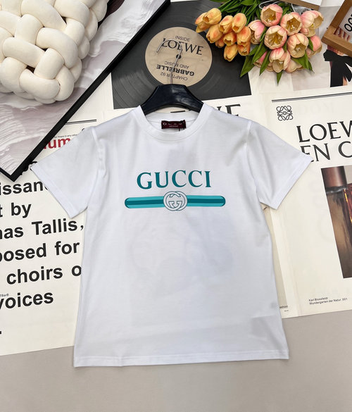 Gucci Classic Print Short-Sleeved T-Shirt, Breathable and Durable