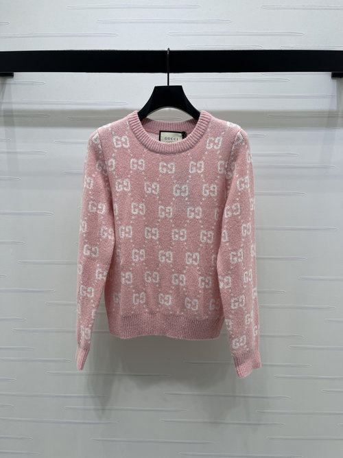 Gucci Luxury Letter Crochet Long-sleeved Pullover