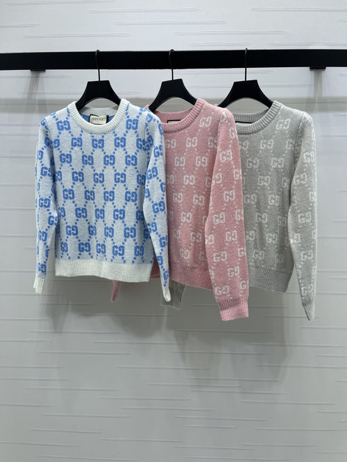 Gucci Luxury Letter Crochet Long-sleeved Pullover