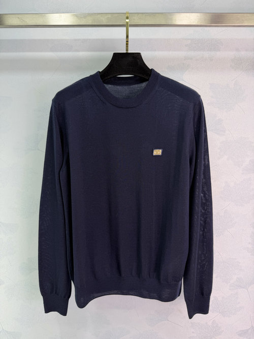 Valentino High-Quality Knit Sweater with Chest Logo