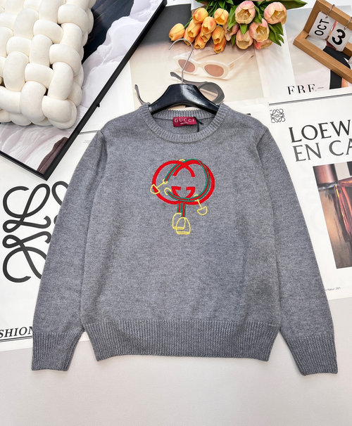 Gucci High - Quality Embroidered Logo Knit Sweater
