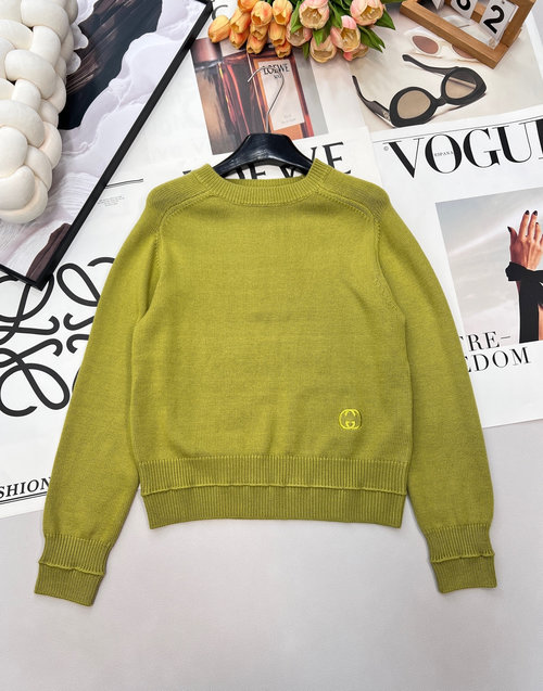 Gucci Plain Logo Knitted Pullover with Double G Embroidery
