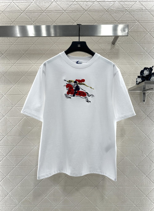 Burberry Cotton T - Shirt with Horse Logo
