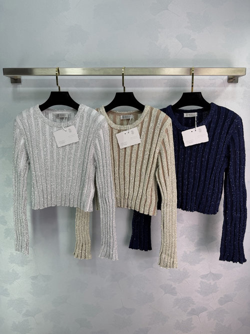 Brunello Cucinelli Sequined Knitwear, Luxury and Elegant