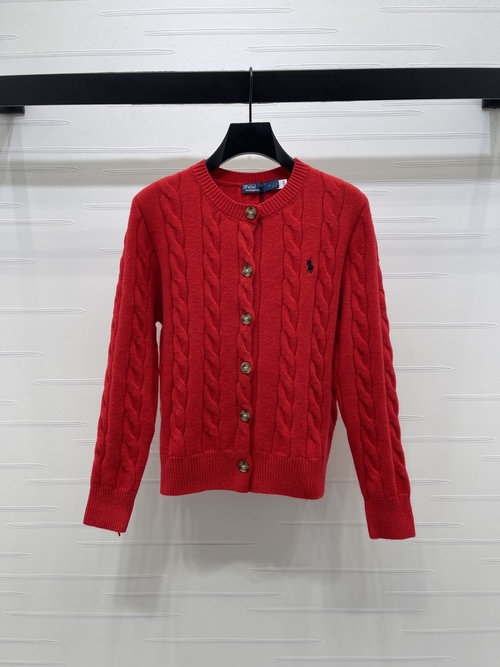 Polo Ralph Lauren Premium Knit Cardigan with Horse Logo