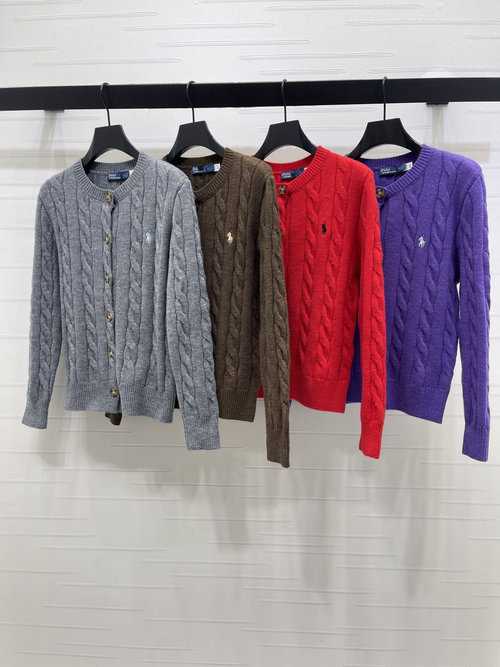 Polo Ralph Lauren Premium Knit Cardigan with Horse Logo