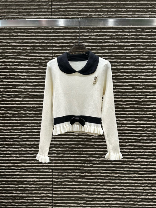 Yves Saint Laurent New Arrival: Collared All-Matching Knitted Base Layer