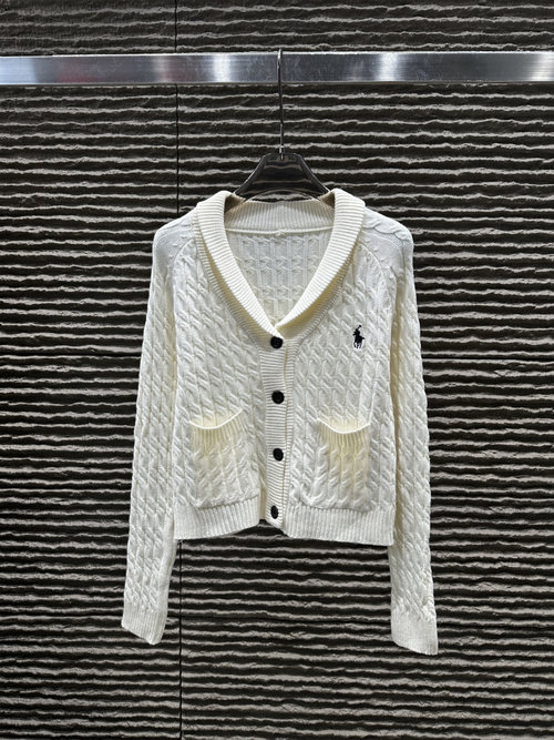 Polo Ralph Lauren New Arrival: Versatile Pony Collar Knit Long-Sleeved Top