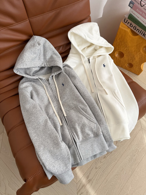 Yves Saint Laurent Pony Embroidery Hooded Fleece Sweatshirt, Simple and Versatile