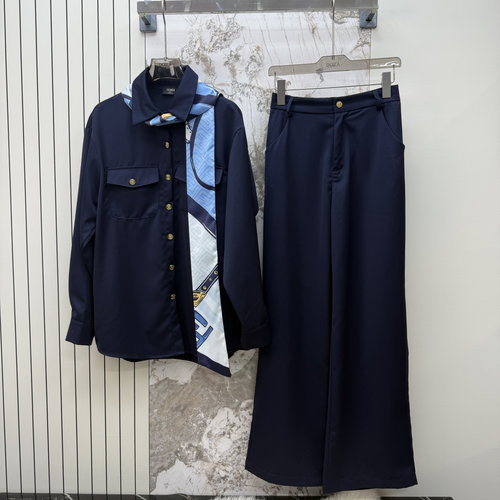 Fendi Denim with Custom Fabric, High-waisted Style