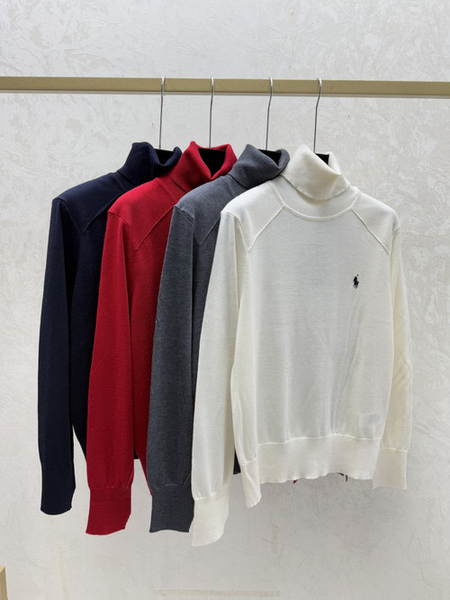 Polo Ralph Lauren Solid-Color High-Neck Knitted Long Sleeve in Multiple Hues
