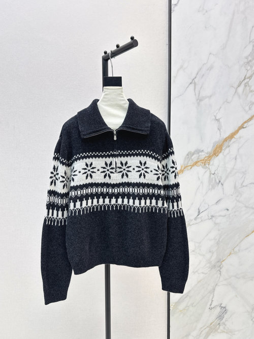 Polo Ralph Lauren Fair Isle Half-Open Sweater with Nordic Style