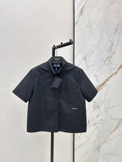 Prada Slim and Stylish Cotton Short Sleeve Shirt