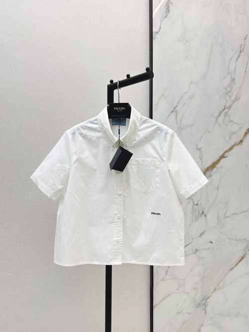 Prada Slim and Stylish Cotton Short Sleeve Shirt