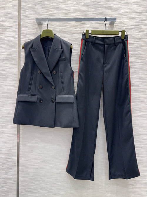 Gucci Sophisticated Imported Vest Suit Set of High Quality