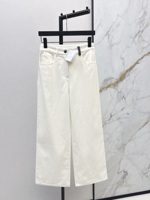 Brunello Cucinelli High-end Simple Corduroy Straight-leg Pants for Winter