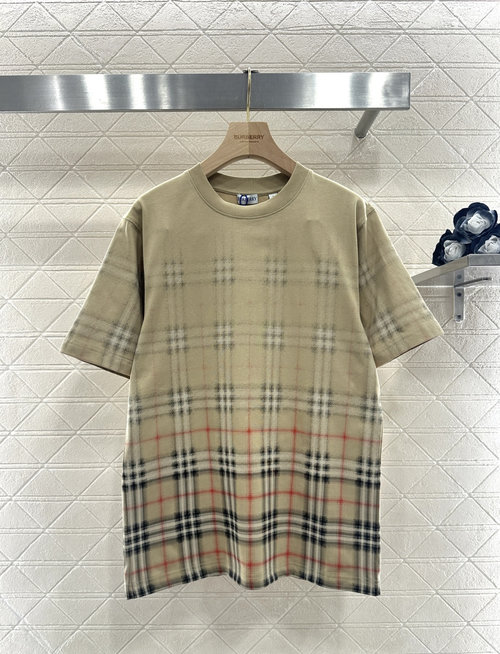 Burberry Gradient Checkered Short-Sleeve Shirt, Comfy and Stylish