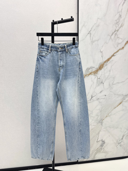 Alexander Wang Simple and Versatile Logo Letter Pattern Jeans for Any Top