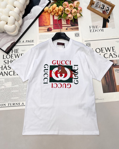 Gucci New Year Printed Comfortable and Versatile T-Shirt