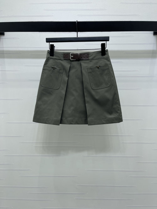 Louis Vuitton Belted Pleated Skirt