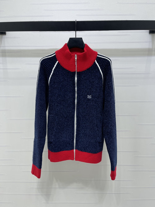 Celine Soft and Stylish Arch Logo Cashmere Knit Cardigan