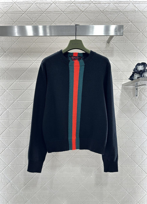 Gucci Customized YB Wool Crew Neck Sweater with Signature Stripes