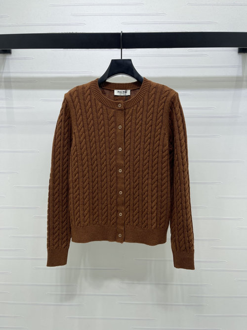Miu Miu High-End Knitted Cardigan, Retro and Versatile