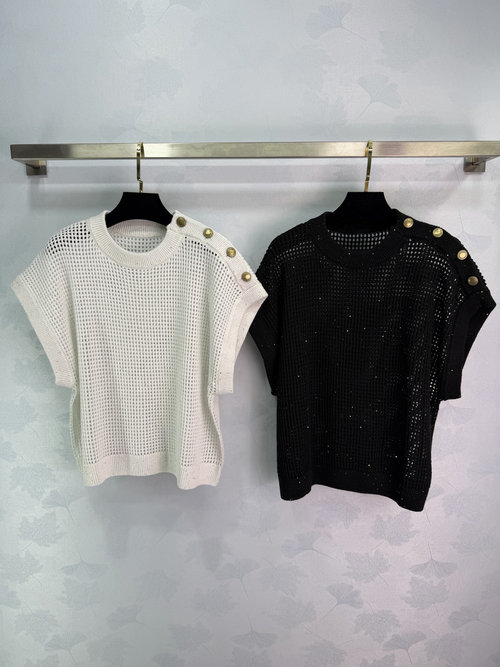 Brunello Cucinelli Lightweight Bohemian Hollow Knit Cover-up with Fashion Flair