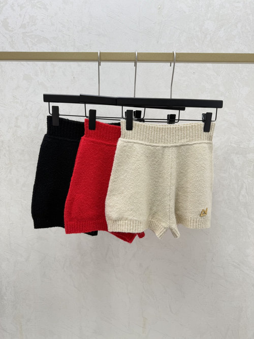 Louis Vuitton Solid Color Simple Knit Shorts in Khaki, Red, Black