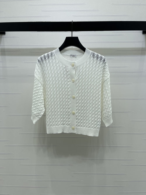 Loewe Soft Knitted Open - front Cardigan with Twisted Pattern