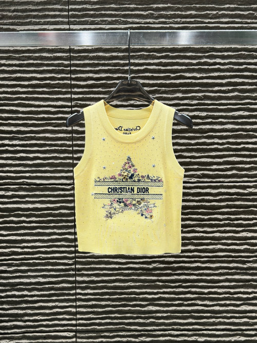 Dior New Embroidered and Rhinestone - Studded Vest