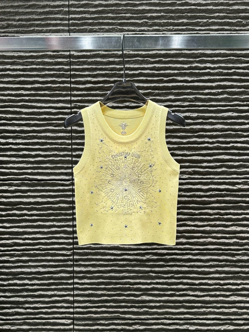 Dior New Embroidered and Rhinestone - Studded Vest