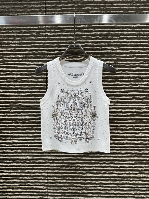 Dior Heavy-Duty Needle Embroidery Beaded Vest