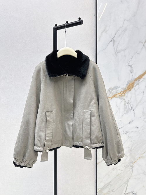 Loro Piana Stylish H-shaped Double-sided Suede Coat