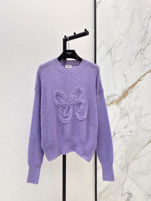 Celine Dreamy Purple Wool Sweater