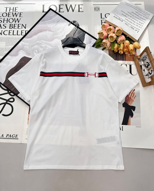 Gucci High-Quality Collared Short-Sleeve T-Shirt with Chest Print and Logo
